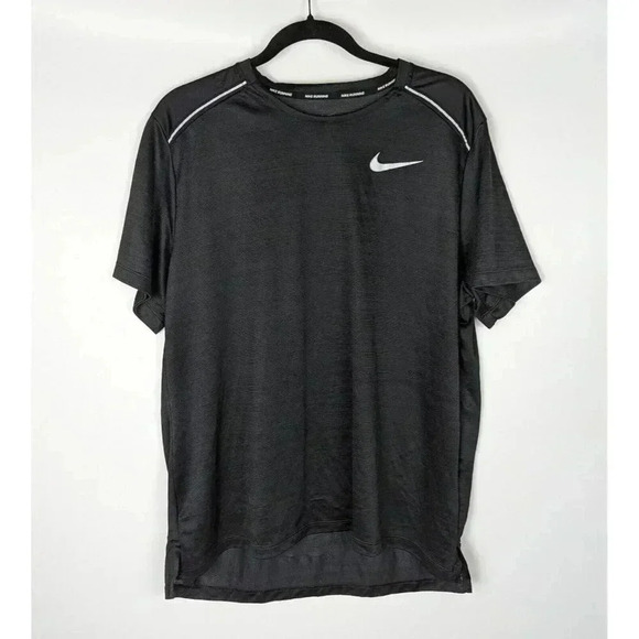Nike Miler Dri-Fit Black Running T-Shirt Short Sleeve Men's Size XL - Picture 4 of 6